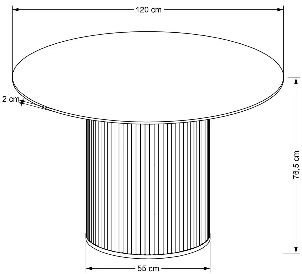 Стол Halmar Bruno (White Marble/Walnut)
