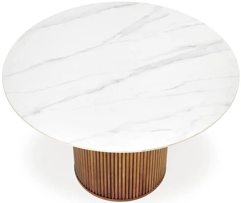 Стол Halmar Bruno (White Marble/Walnut)