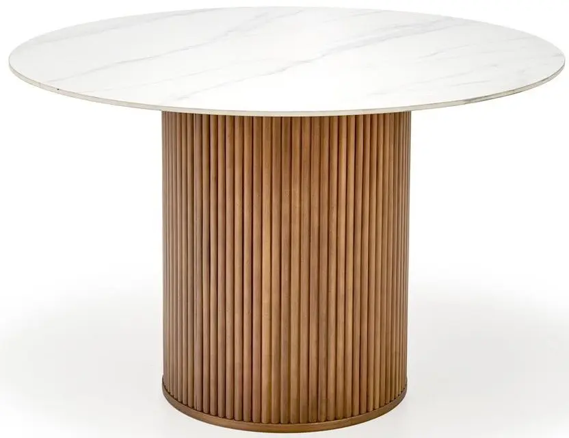Стол Halmar Bruno (White Marble/Walnut)