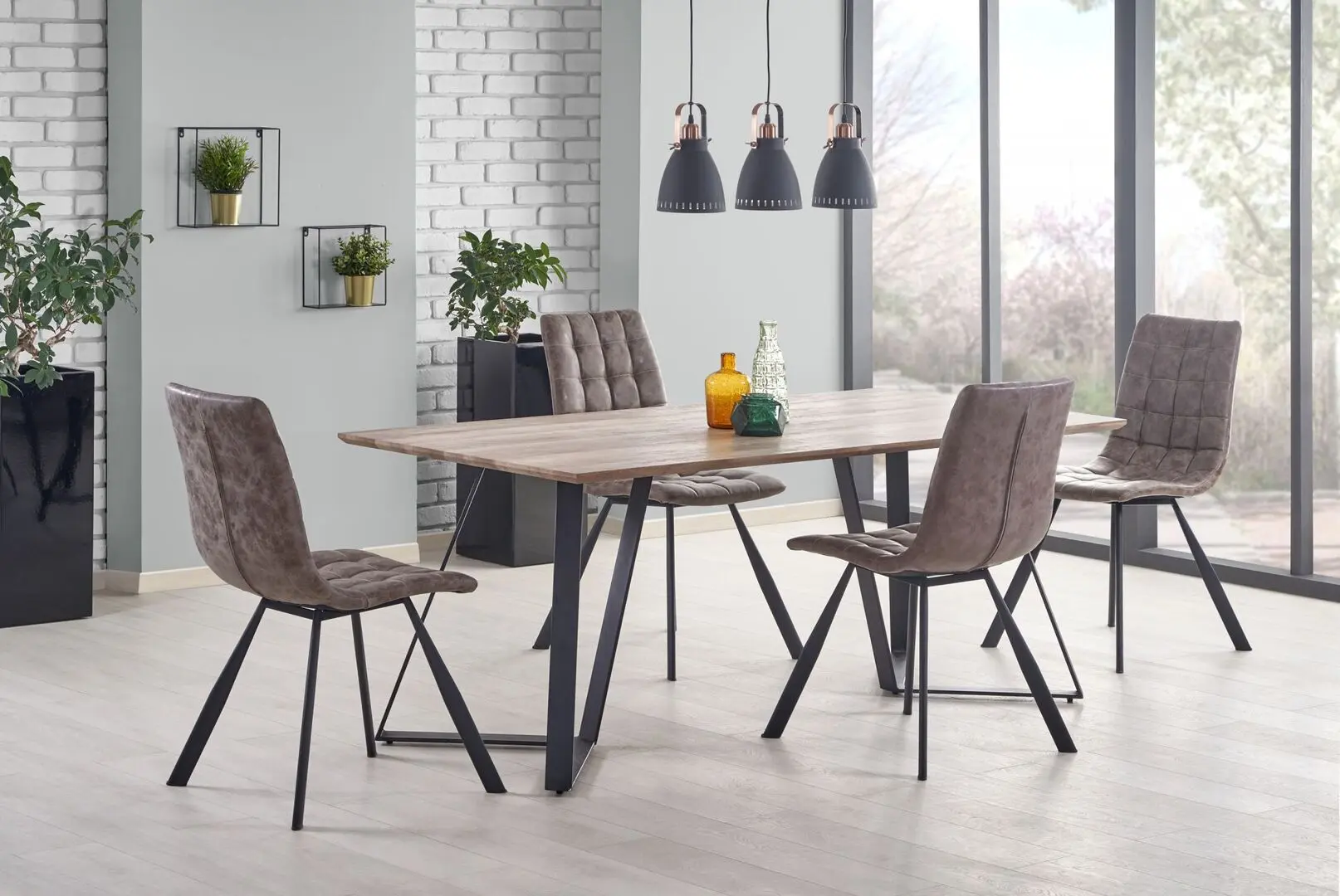 Стол Halmar Calgary (Rustic Walnut/Black) - 11