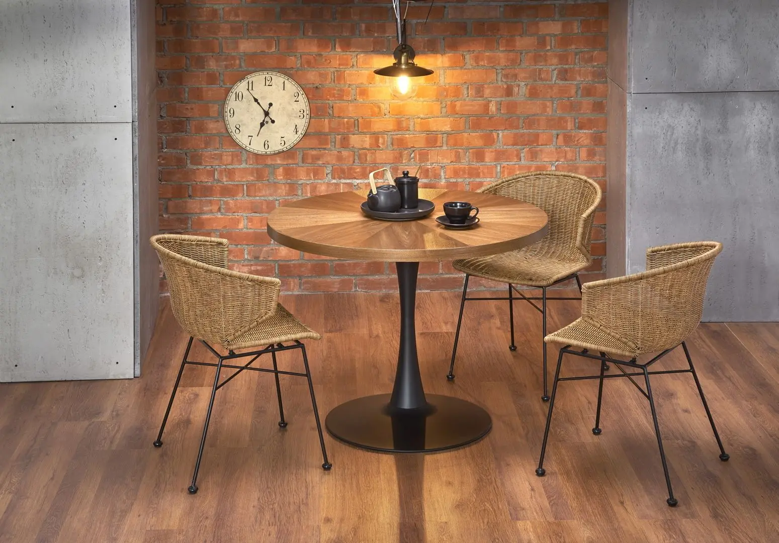 Стол Halmar Carmelo (Walnut/Black)