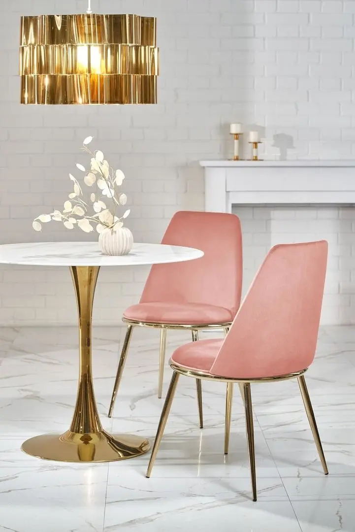 Masa Halmar Casemiro (White Marble/Golden)