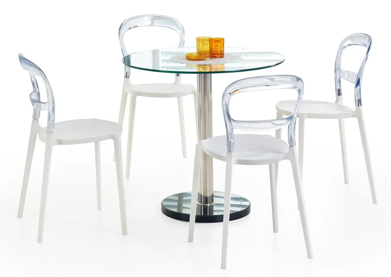 Masa Halmar Cyryl (Chrome/Transparent)