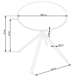 Masa Halmar Fondi (Black) Thumb