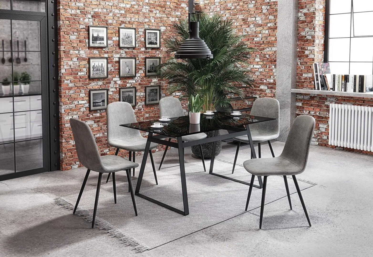 Стол Halmar Herald (Smoky/Black)