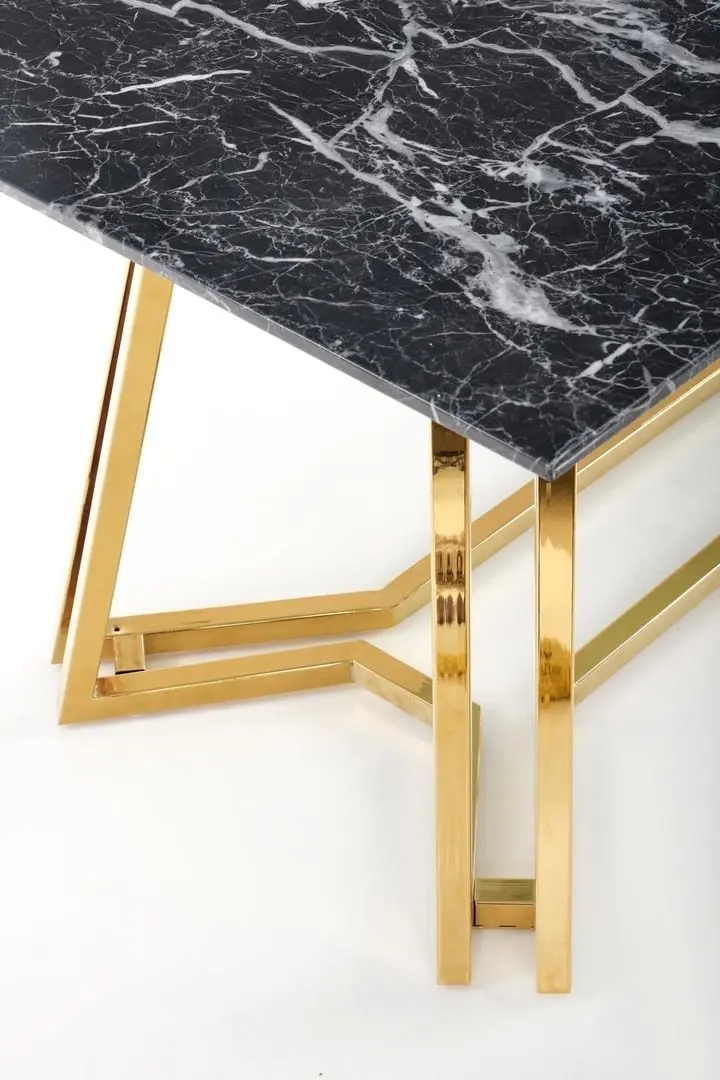Стол Halmar Konami (Black Marble/Golden)