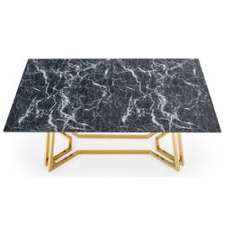 Стол Halmar Konami (Black Marble/Golden) Thumb