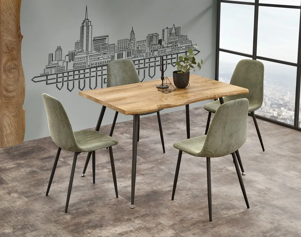 Masa Halmar Larson (Natural/Black)