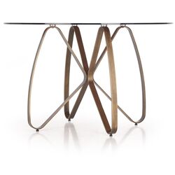 Masa Halmar Lungo (Brown/Antique Gold) Thumb