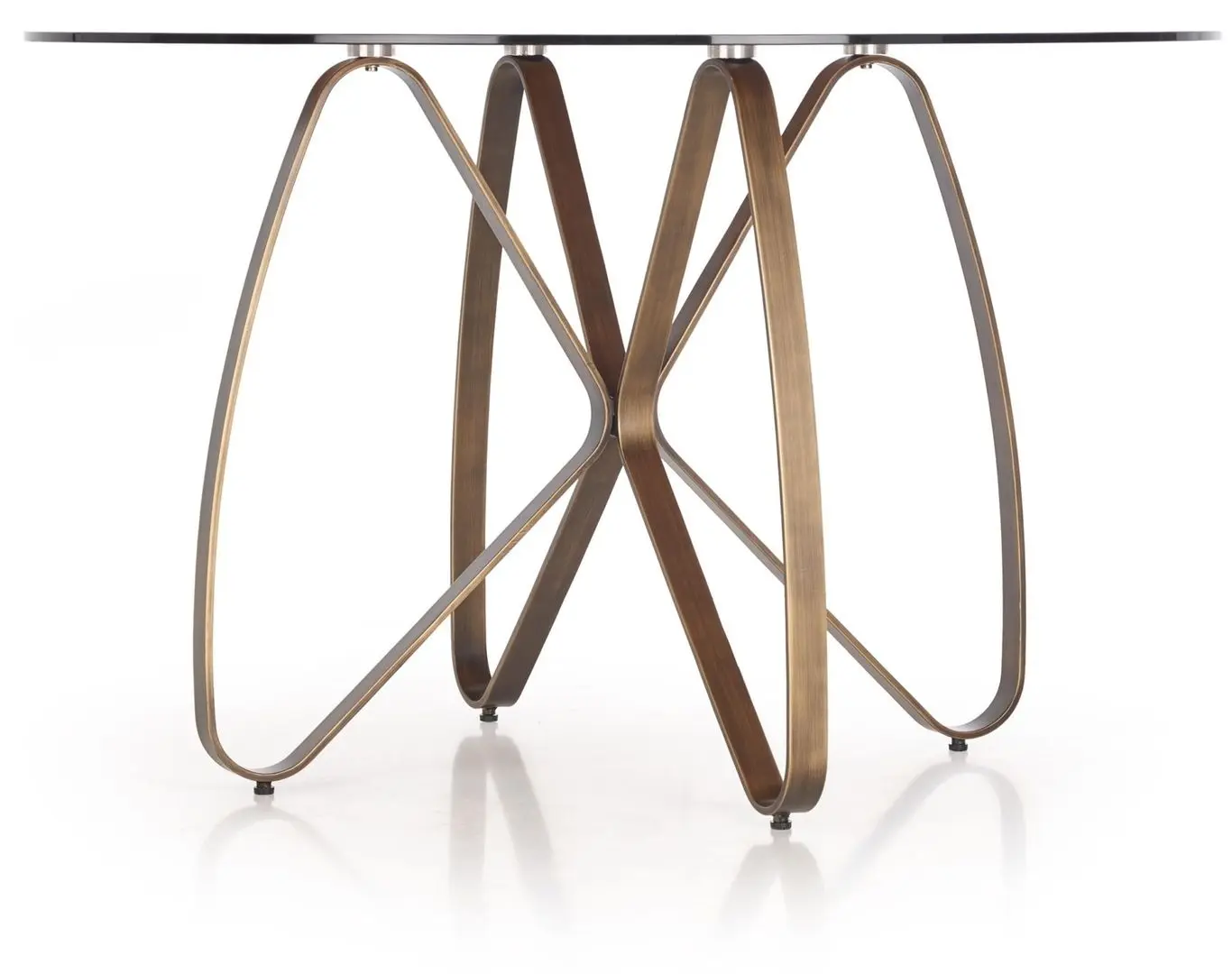 Masa Halmar Lungo (Brown/Antique Gold)