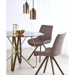 Masa Halmar Lungo (Brown/Antique Gold) Thumb