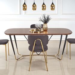 Стол Halmar Manchester (Walnut/Golden) Thumb