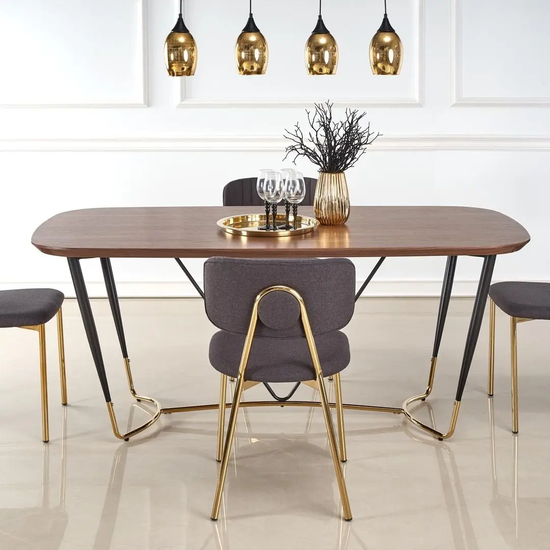 Стол Halmar Manchester (Walnut/Golden) - 8