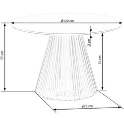 Masa Halmar Miyaki (Natural Oak/Black) Thumb