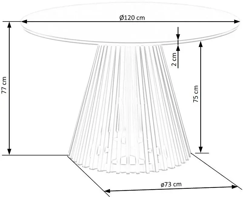 Masa Halmar Miyaki (Natural Oak/Black)