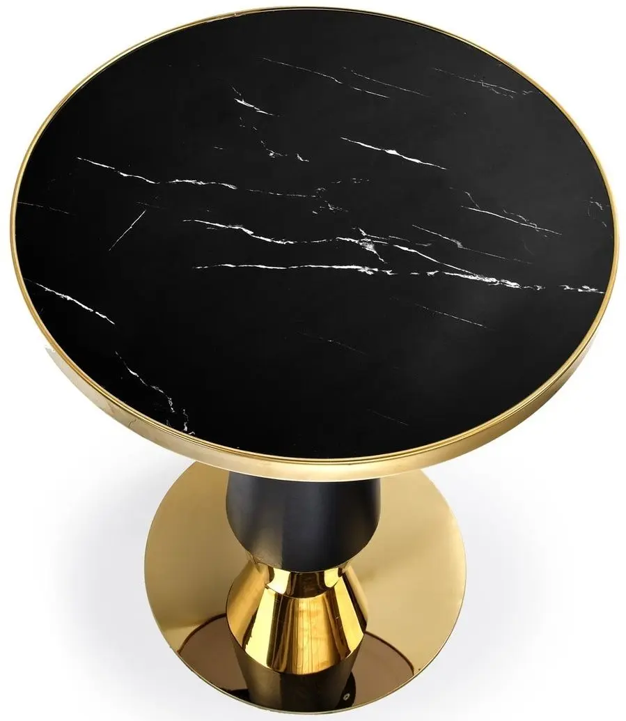 Masa Halmar Molina (Black Marble/Black/Gold)