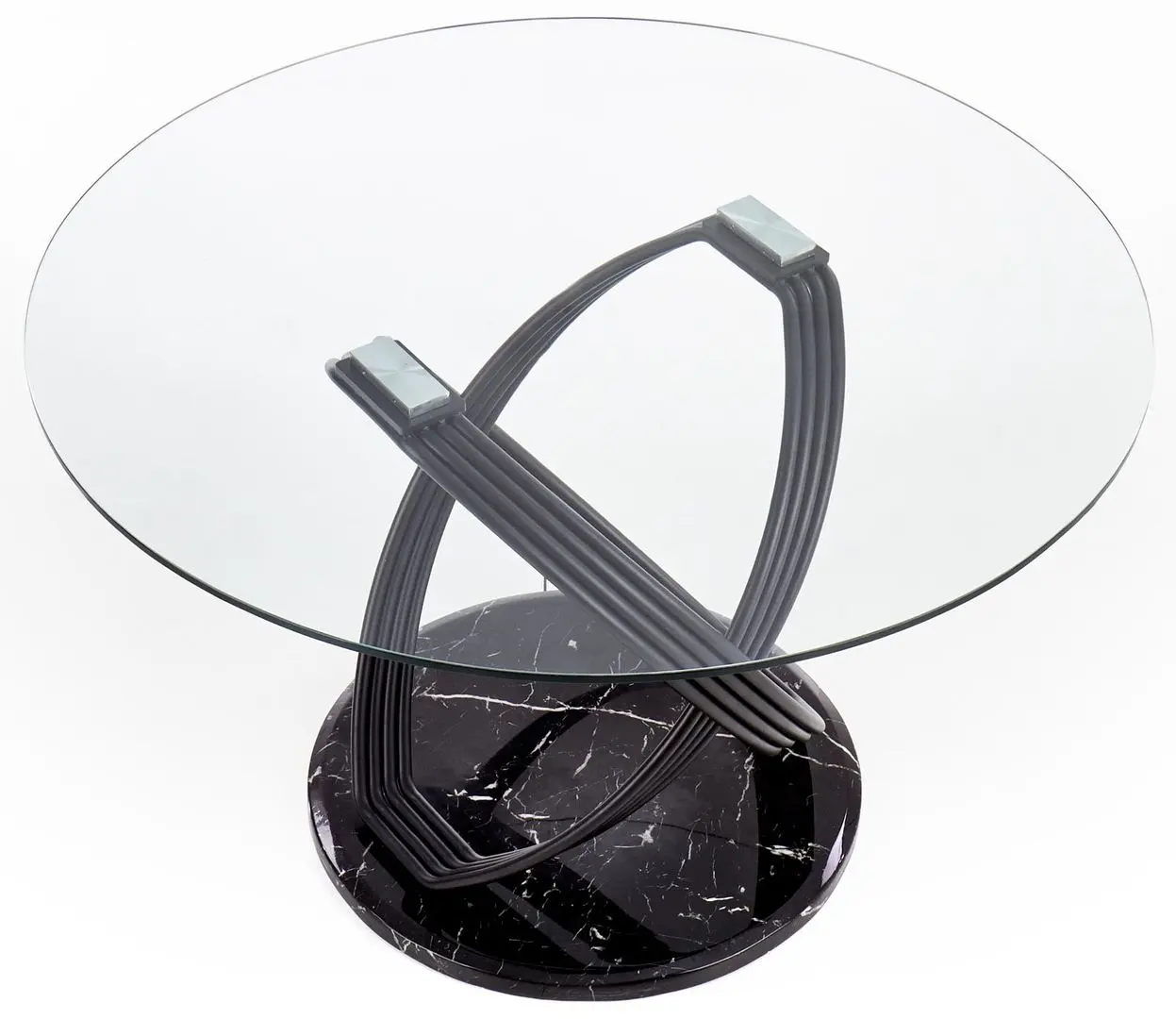 Стол Halmar Optico (Black/Transparent) - 5