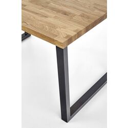 Стол Halmar Radus 140x85cm Solid Wood (Natural Oak/Black) Thumb