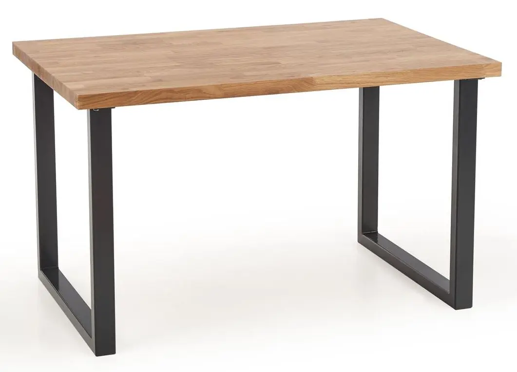 Стол Halmar Radus 140x85cm Solid Wood (Natural Oak/Black)