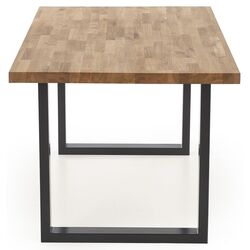 Стол Halmar Radus 160x90cm Solid Wood (Natural Oak/Black) Thumb
