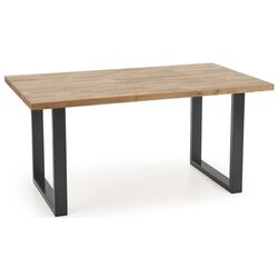 Стол Halmar Radus 160x90cm Solid Wood (Natural Oak/Black)