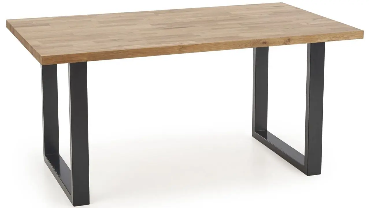 Стол Halmar Radus 160x90cm Solid Wood (Natural Oak/Black)
