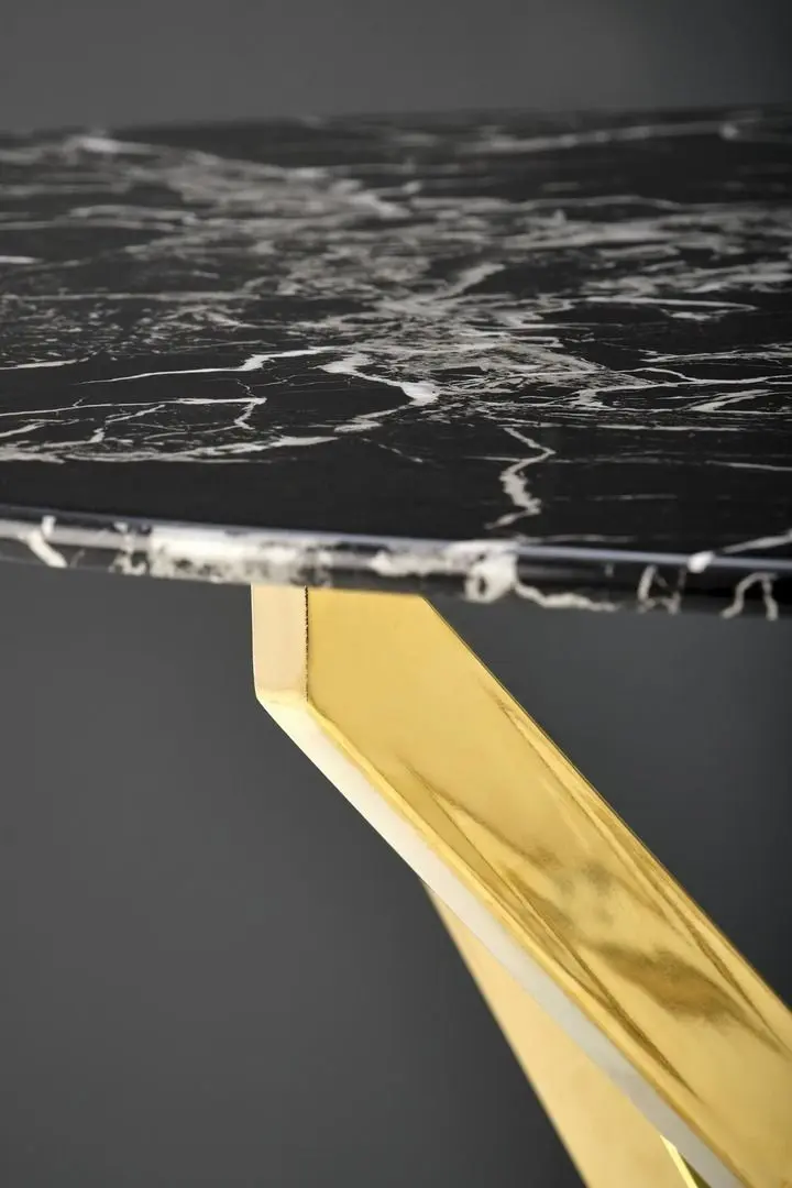 Masa Halmar Raymond 2 (Black Marble/Gold)