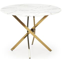 Masa Halmar Raymond 2 (White Marble/Gold) Thumb