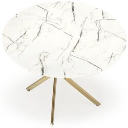 Masa Halmar Raymond 2 (White Marble/Gold) Thumb