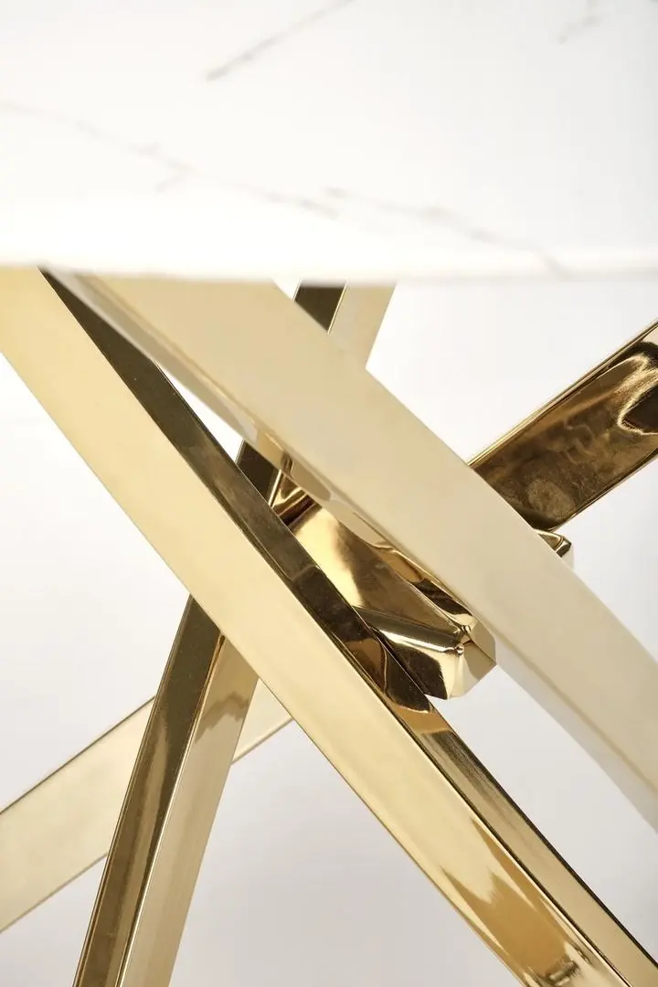 Masa Halmar Raymond 2 (White Marble/Gold)