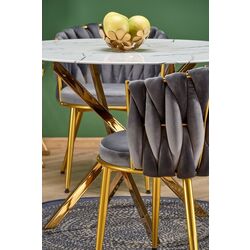 Masa Halmar Raymond 2 (White Marble/Gold) Thumb