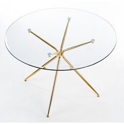 Masa Halmar Rondo (Golden/Transparent) Thumb