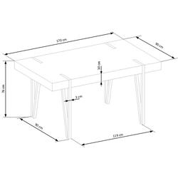 Masa Halmar Yohann (Sanremo Oak/Black) Thumb