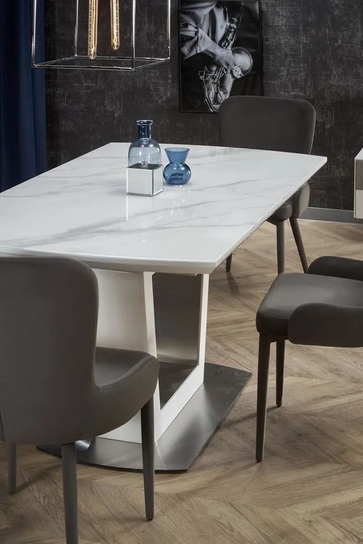 Стол раскладной Halmar Blanco (White Marble/White) - 11