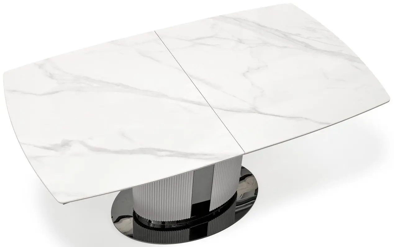 Стол раскладной Halmar Dancan (White Marble/Grey/Black)