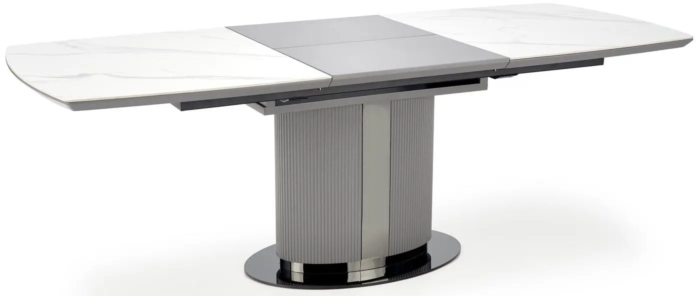 Стол раскладной Halmar Dancan (White Marble/Grey/Black)