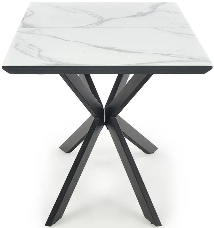 Стол раскладной Halmar Diesel 160/200cm (White Marble/Dark Grey/Black)