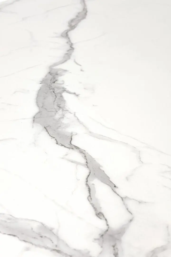 Стол раскладной Halmar Diesel 160/200cm (White Marble/Dark Grey/Black)