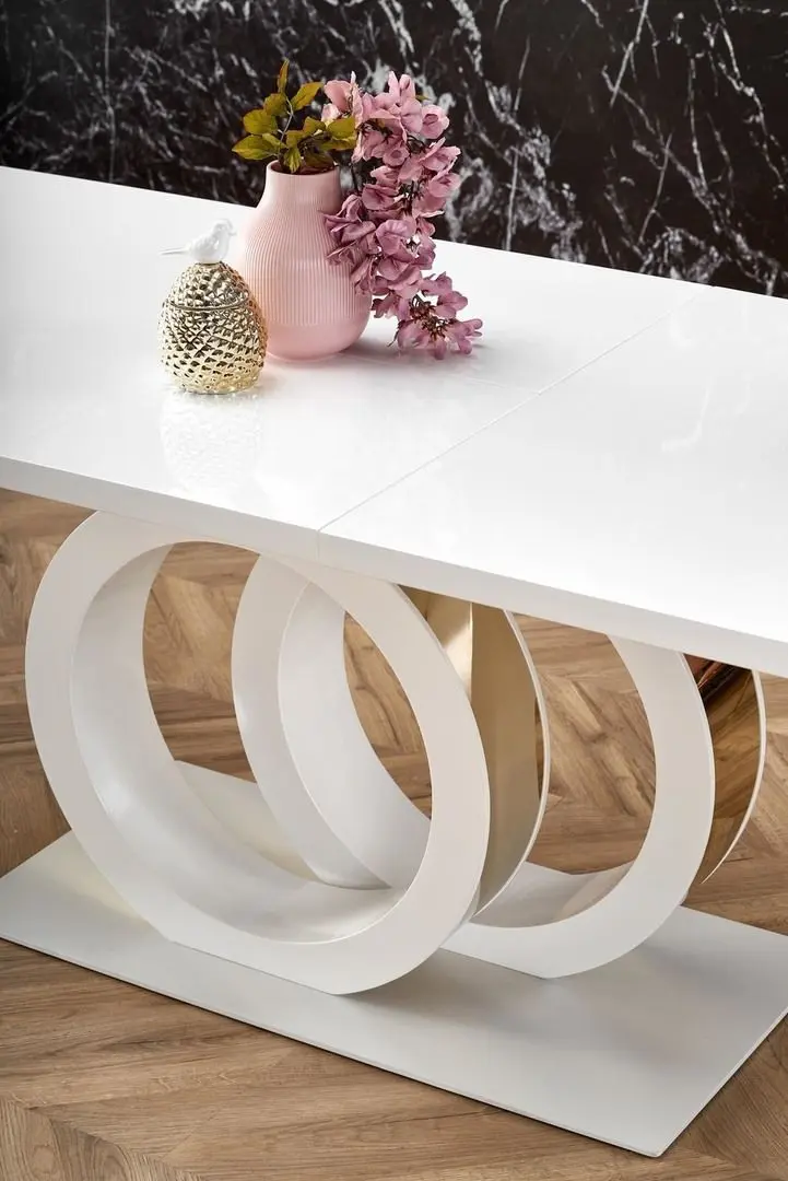 Masa extensibila Halmar Galardo (White/Gold)