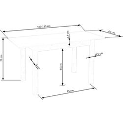 Стол раскладной Halmar Gino (Craft Oak) Thumb