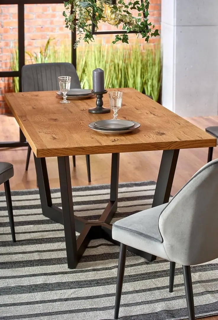 Masa extensibila Halmar Massive 160-250cm (Light Oak/Black)