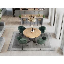 Стол раскладной Halmar Mercy (Gold Oak/Black) Thumb