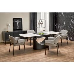 Masa extensibila Halmar Osman (White Marble/Black) Thumb