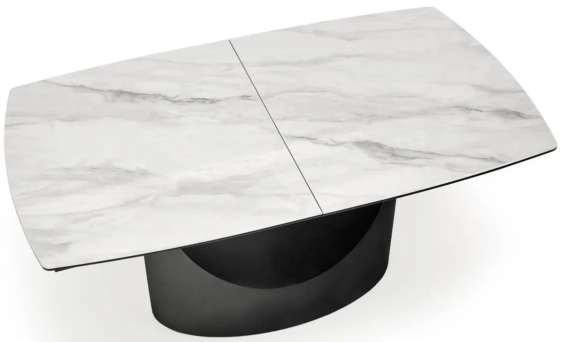 Masa extensibila Halmar Osman (White Marble/Black) - 5