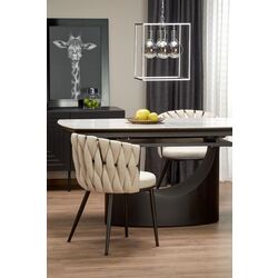Masa extensibila Halmar Osman (White Marble/Black) Thumb