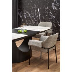 Masa extensibila Halmar Osman (White Marble/Black) Thumb