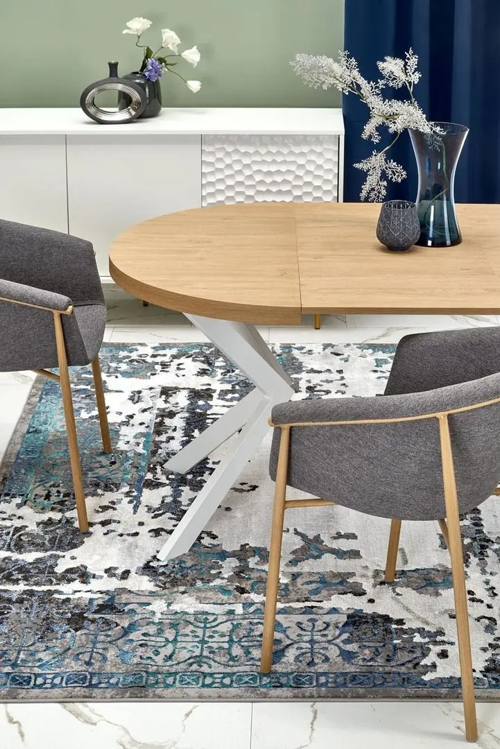 Стол раскладной Halmar Peroni (Golden Oak/White)