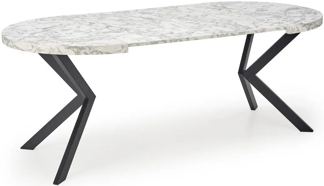 Masa extensibila Halmar Peroni 100-250cm (White Marble/Black)