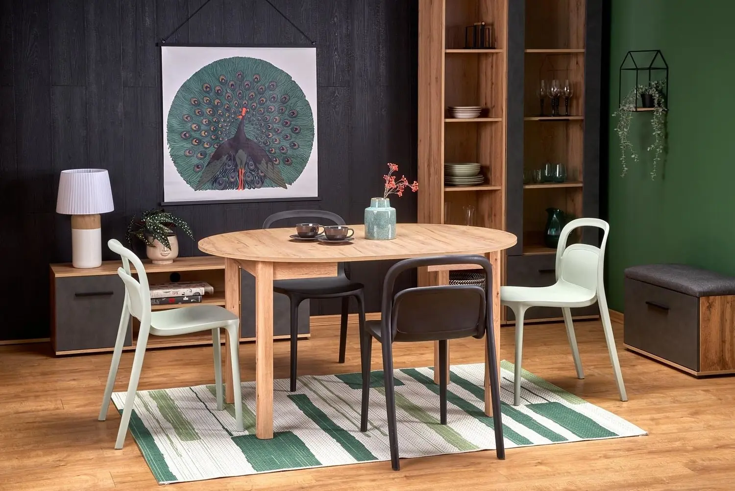 Masa extensibila Halmar Ringo 102/142x102cm (Craft Oak)