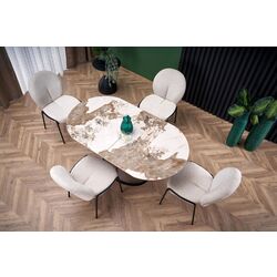 Masa extensibila Halmar Robinson (Beige Marble/Cappuccino/Black) Thumb